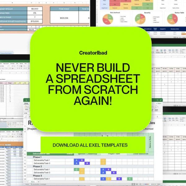 1200+ Ready-to-Use Excel Sheet Templates